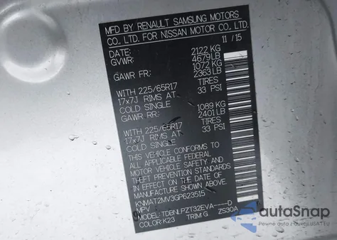 2016 Nissan Rogue S from USA, damaged, VIN KNMAT2MV3GP623515